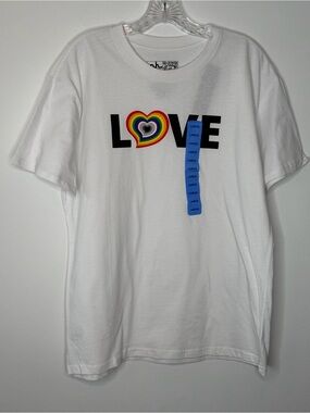 The Phluid Project Love Pride Diversity Short Sleeve White Crew Neck Tee